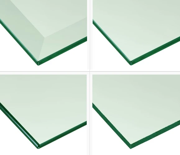 Different types of glass edges for custom glass processing Different types of glass edges for custom glass processing