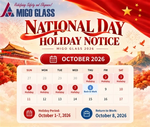 MIGO Ħġieġ 2026 Ċina Jum Nazzjonali Avviż tal-Festa