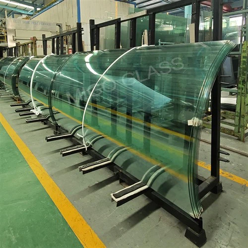 Ħġieġ laminat ittemprat kurvat