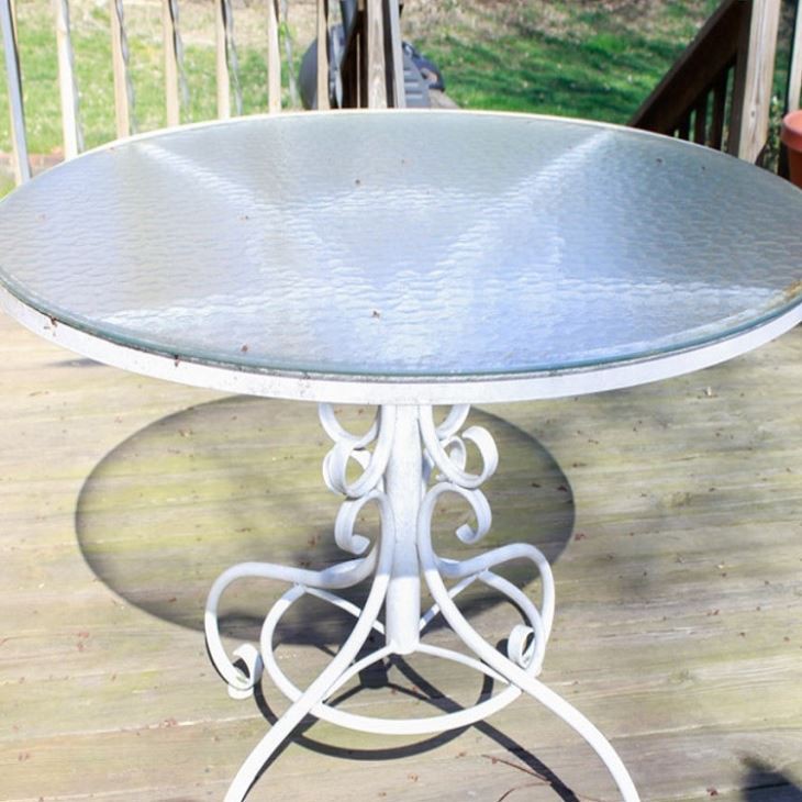 Patterned Glass Table Top